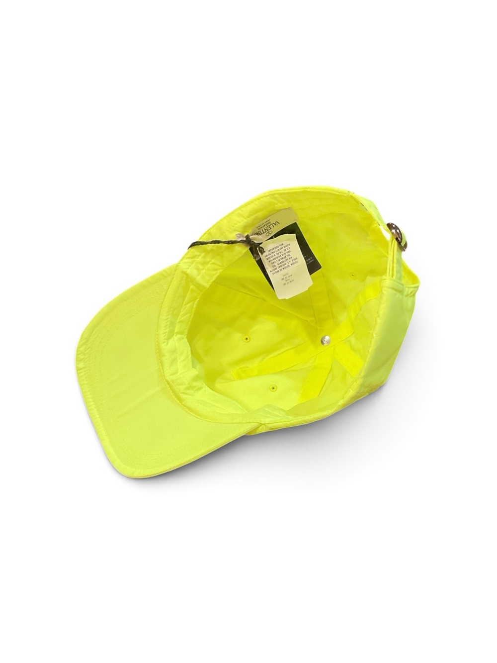 Valentino Garavani Neon Yellow Baseball Cap Unisex NWT - Picture 6 of 9
